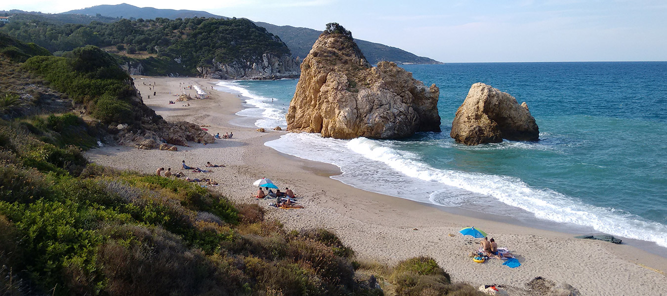 Strand "Potistika" auf der Ägäisseite