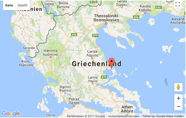 Lage des Hauses in Griechenland